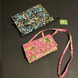 Vera Bradley Travel Jewelry Folio (NWT) & Messenger Wallet (Like New)